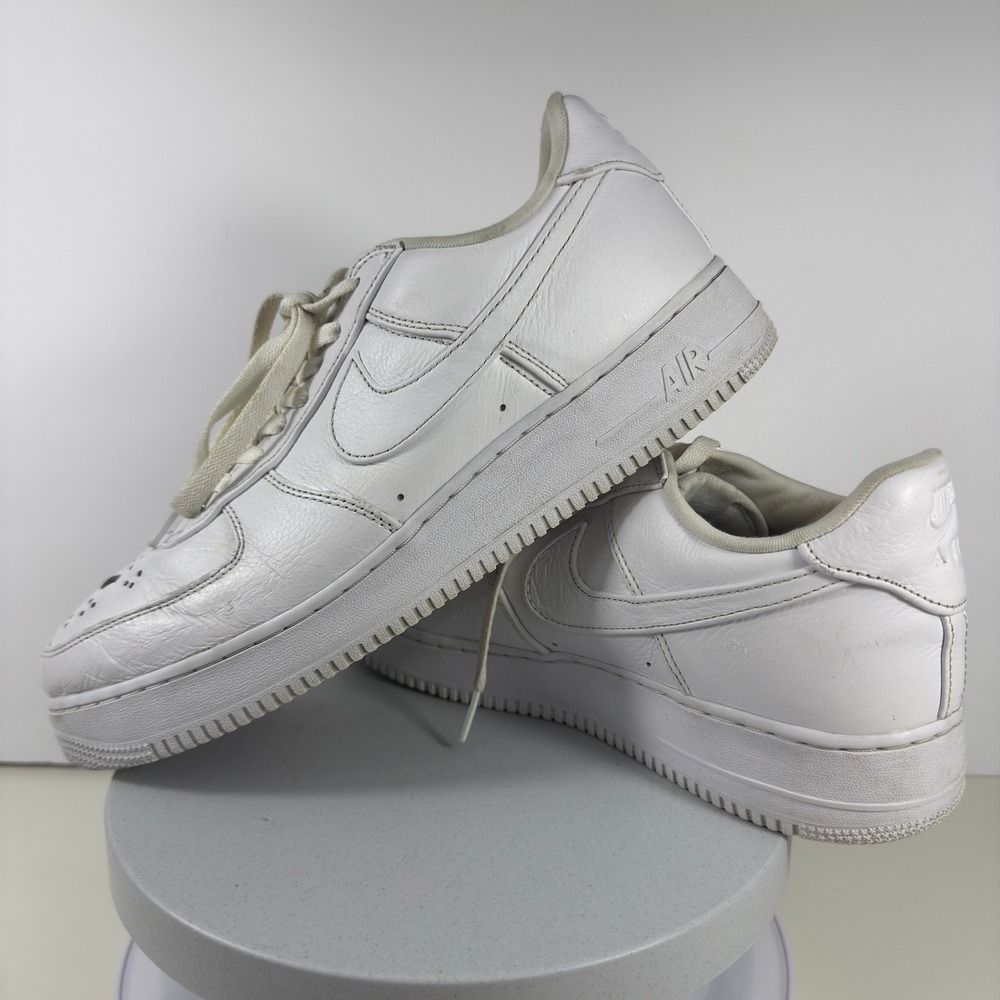 Nike Air Force 1 Low Mens Size 12 White Good Custom Mask Perforated IB4025-100
